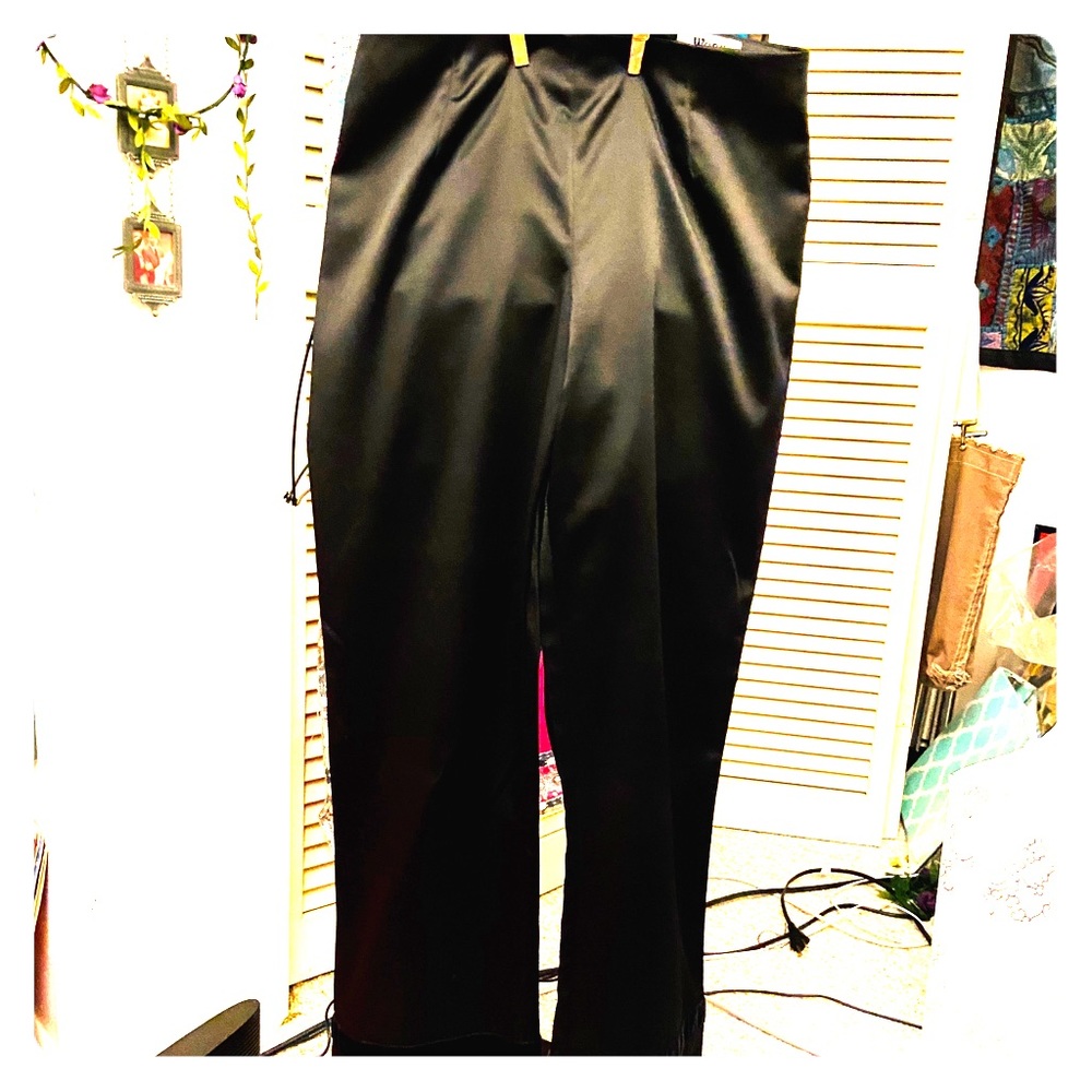 Late 90s Chic Satin Ladies Tuxedo-style Pants